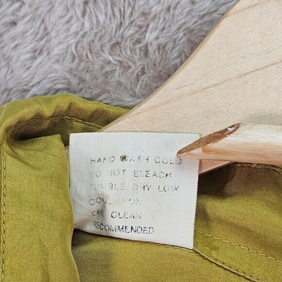 Vintage Fuzi Silks 100% Silk Shirt Italian Style Yellow Button-Down Men's Size M - Picture 14 of 15